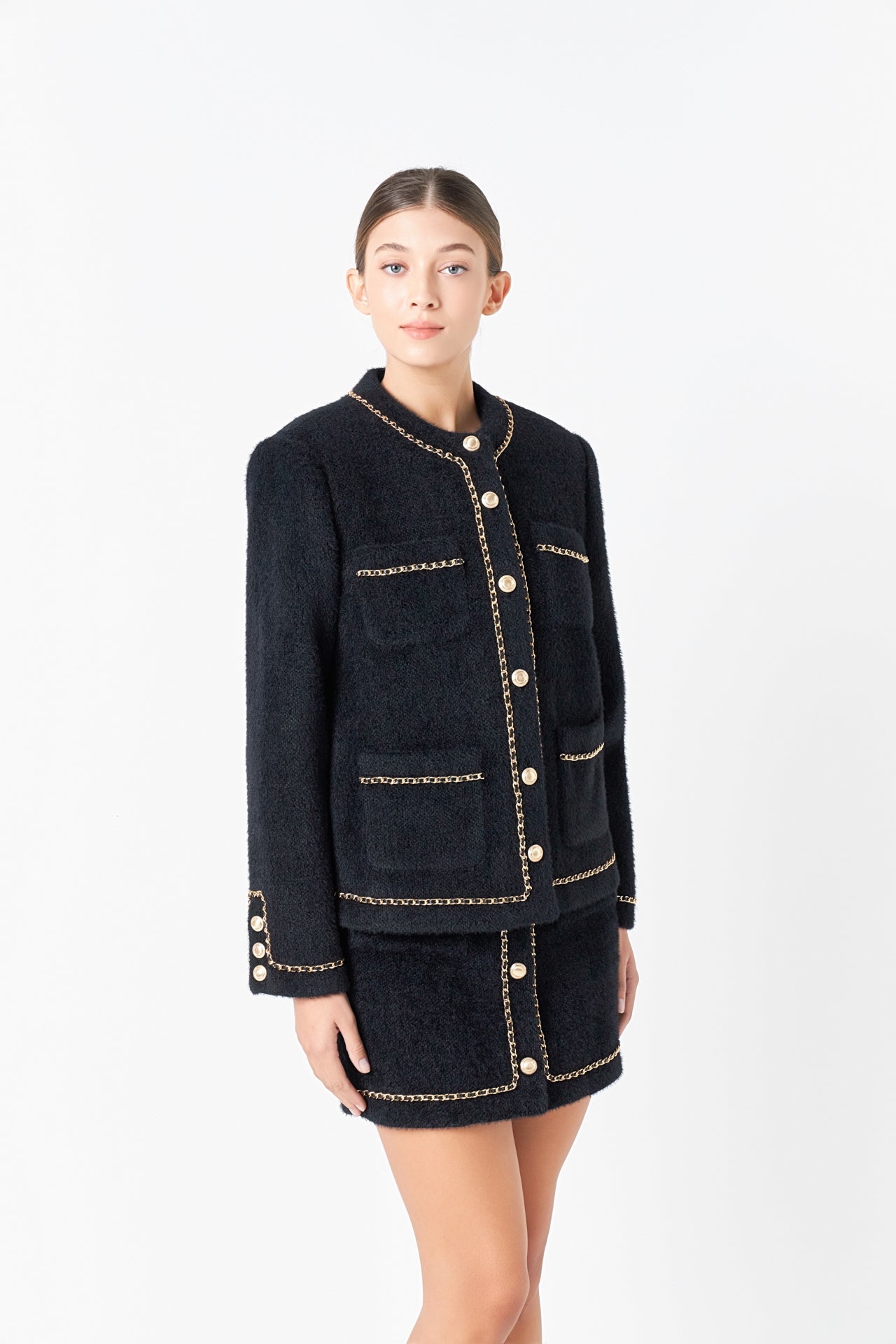 ENDLESS ROSE - Chain Trimmed Jacket - JACKETS available at Objectrare