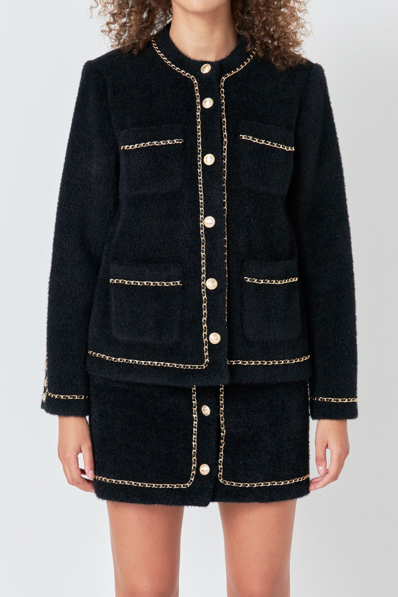ENDLESS ROSE - Chain Trimmed Jacket - JACKETS available at Objectrare