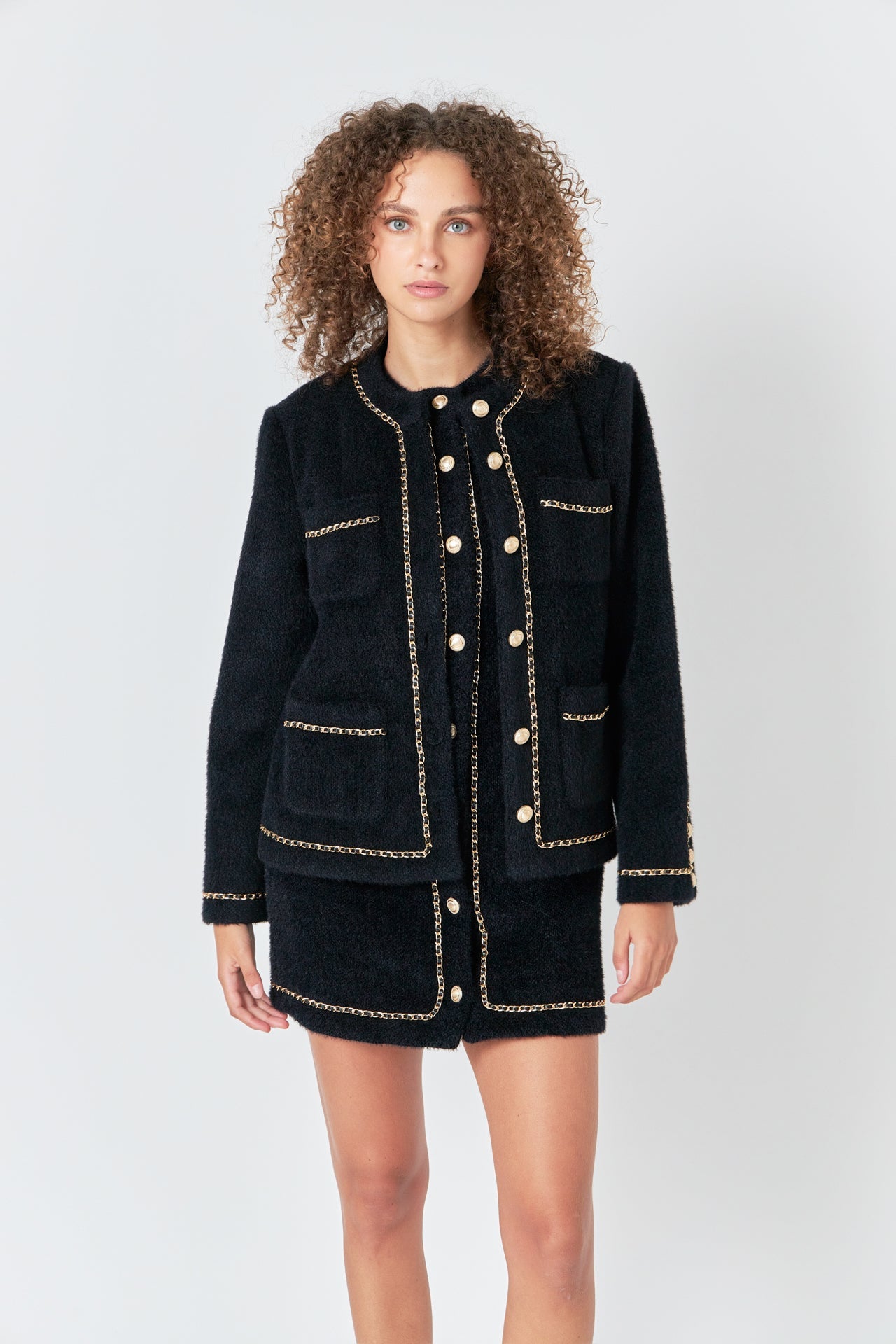 ENDLESS ROSE - Chain Trimmed Jacket - JACKETS available at Objectrare