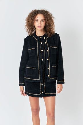 ENDLESS ROSE - Chain Trimmed Jacket - JACKETS available at Objectrare