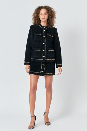 ENDLESS ROSE - Chain Trimmed Jacket - JACKETS available at Objectrare