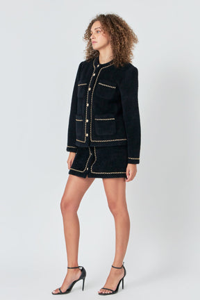 ENDLESS ROSE - Chain Trimmed Jacket - JACKETS available at Objectrare