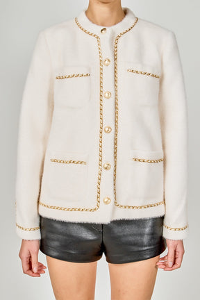ENDLESS ROSE - Chain Trimmed Jacket - JACKETS available at Objectrare