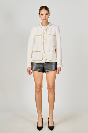 ENDLESS ROSE - Chain Trimmed Jacket - JACKETS available at Objectrare