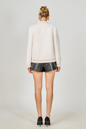 ENDLESS ROSE - Chain Trimmed Jacket - JACKETS available at Objectrare