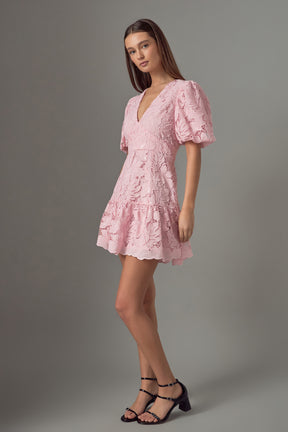 ENDLESS ROSE - Endless Rose - Sequins Lace Mini Dress - DRESSES available at Objectrare