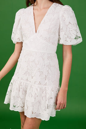 ENDLESS ROSE - Sequins Lace Mini Dress - DRESSES available at Objectrare