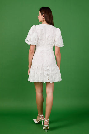ENDLESS ROSE - Sequins Lace Mini Dress - DRESSES available at Objectrare