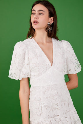 ENDLESS ROSE - Sequins Lace Mini Dress - DRESSES available at Objectrare