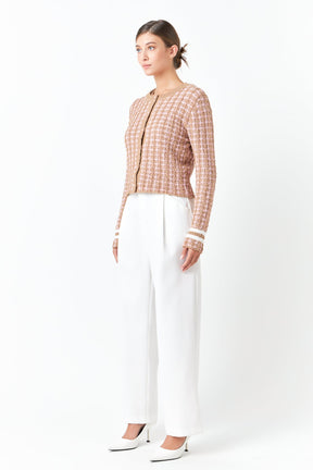 ENDLESS ROSE - Check Sweater Cardigan - SWEATERS & KNITS available at Objectrare