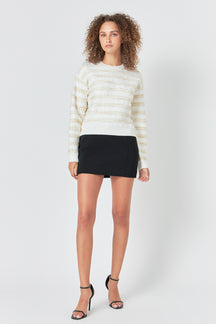 ENDLESS ROSE - Lurex Striped Sweater - SWEATERS & KNITS available at Objectrare