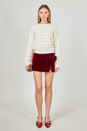 ENDLESS ROSE - Lurex Striped Sweater - SWEATERS & KNITS available at Objectrare