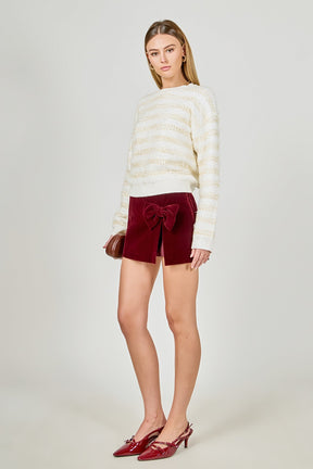 ENDLESS ROSE - Lurex Striped Sweater - SWEATERS & KNITS available at Objectrare