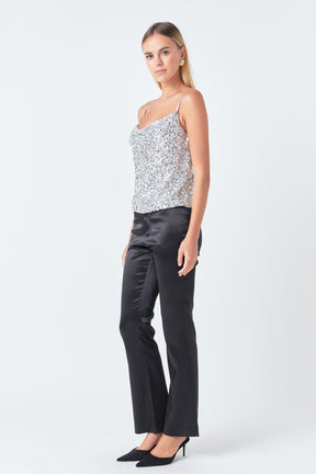 ENDLESS ROSE - Sequins Cowl Neck Top - TOPS available at Objectrare