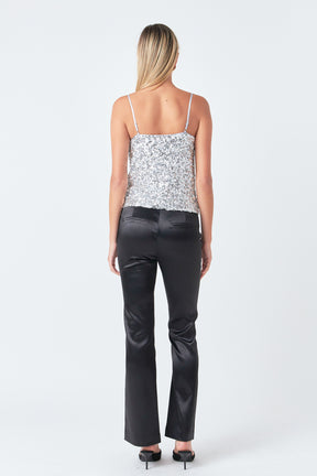 ENDLESS ROSE - Sequins Cowl Neck Top - TOPS available at Objectrare