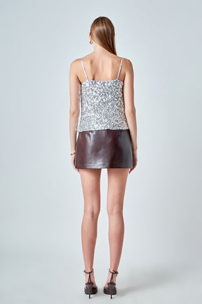 ENDLESS ROSE - Sequins Cowl Neck Top - TOPS available at Objectrare