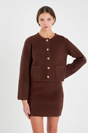 ENGLISH FACTORY - Knit Sweater Cardigan - SWEATERS & KNITS available at Objectrare