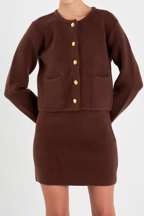 ENGLISH FACTORY - Knit Sweater Cardigan - SWEATERS & KNITS available at Objectrare