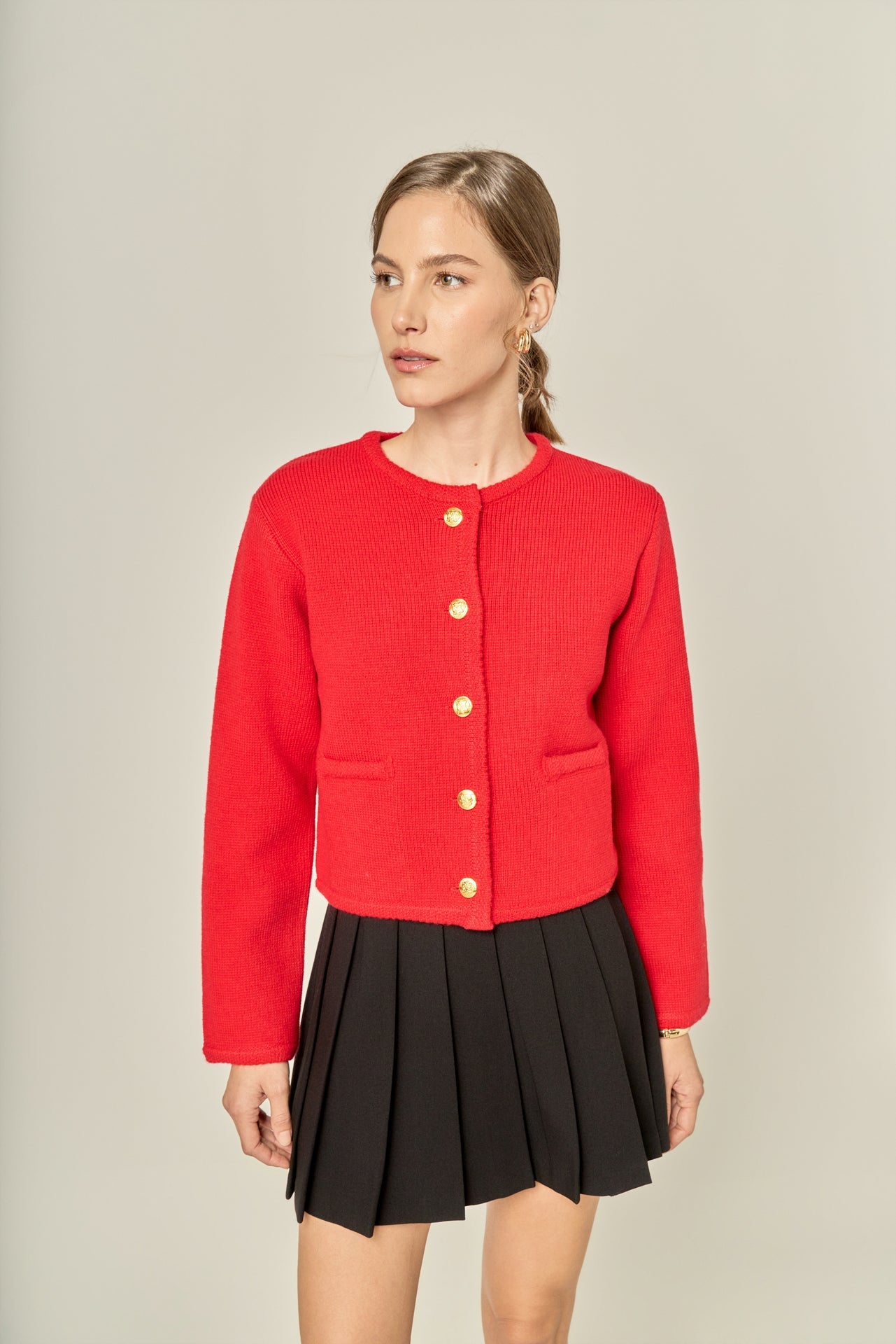 ENGLISH FACTORY - Knit Sweater Cardigan - SWEATERS & KNITS available at Objectrare