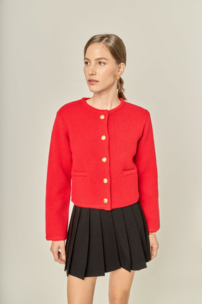 ENGLISH FACTORY - Knit Sweater Cardigan - SWEATERS & KNITS available at Objectrare