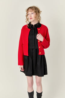 ENGLISH FACTORY - Knit Sweater Cardigan - SWEATERS & KNITS available at Objectrare