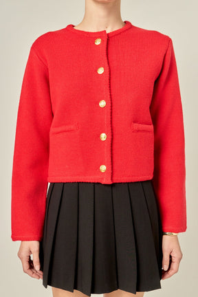 ENGLISH FACTORY - Knit Sweater Cardigan - SWEATERS & KNITS available at Objectrare