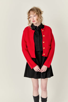 ENGLISH FACTORY - Knit Sweater Cardigan - SWEATERS & KNITS available at Objectrare