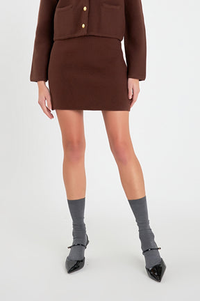 ENGLISH FACTORY - Knit Mini Skirt - SKIRTS available at Objectrare