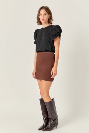 ENGLISH FACTORY - Knit Mini Skirt - SKIRTS available at Objectrare