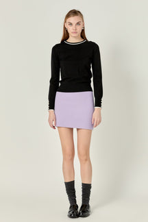 ENGLISH FACTORY - Knit Mini Skirt - SKIRTS available at Objectrare
