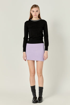 ENGLISH FACTORY - Knit Mini Skirt - SKIRTS available at Objectrare