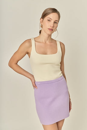 ENGLISH FACTORY - Knit Mini Skirt - SKIRTS available at Objectrare