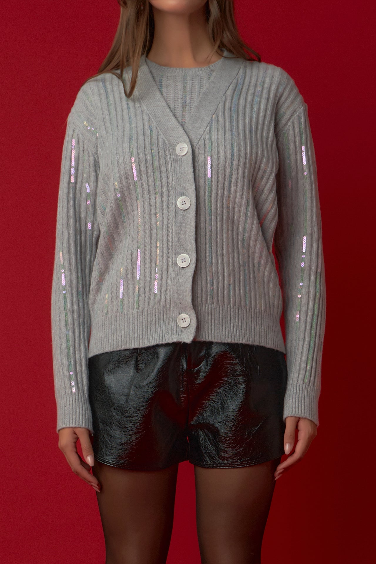 ENDLESS ROSE - Sequins Cardigan - SWEATERS & KNITS available at Objectrare