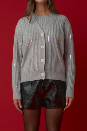 ENDLESS ROSE - Sequins Cardigan - SWEATERS & KNITS available at Objectrare