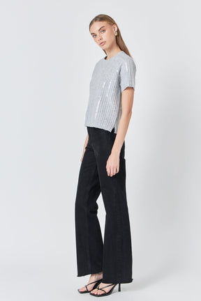 ENDLESS ROSE - Sequins Sweater Top - SWEATERS & KNITS available at Objectrare