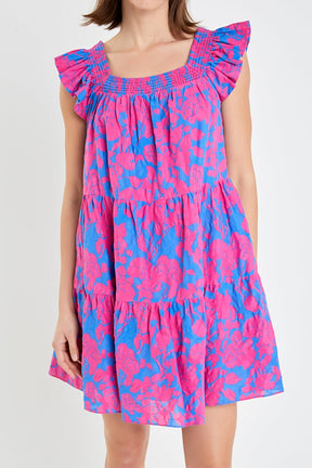 Floral Print Sleeveless Mini Dress