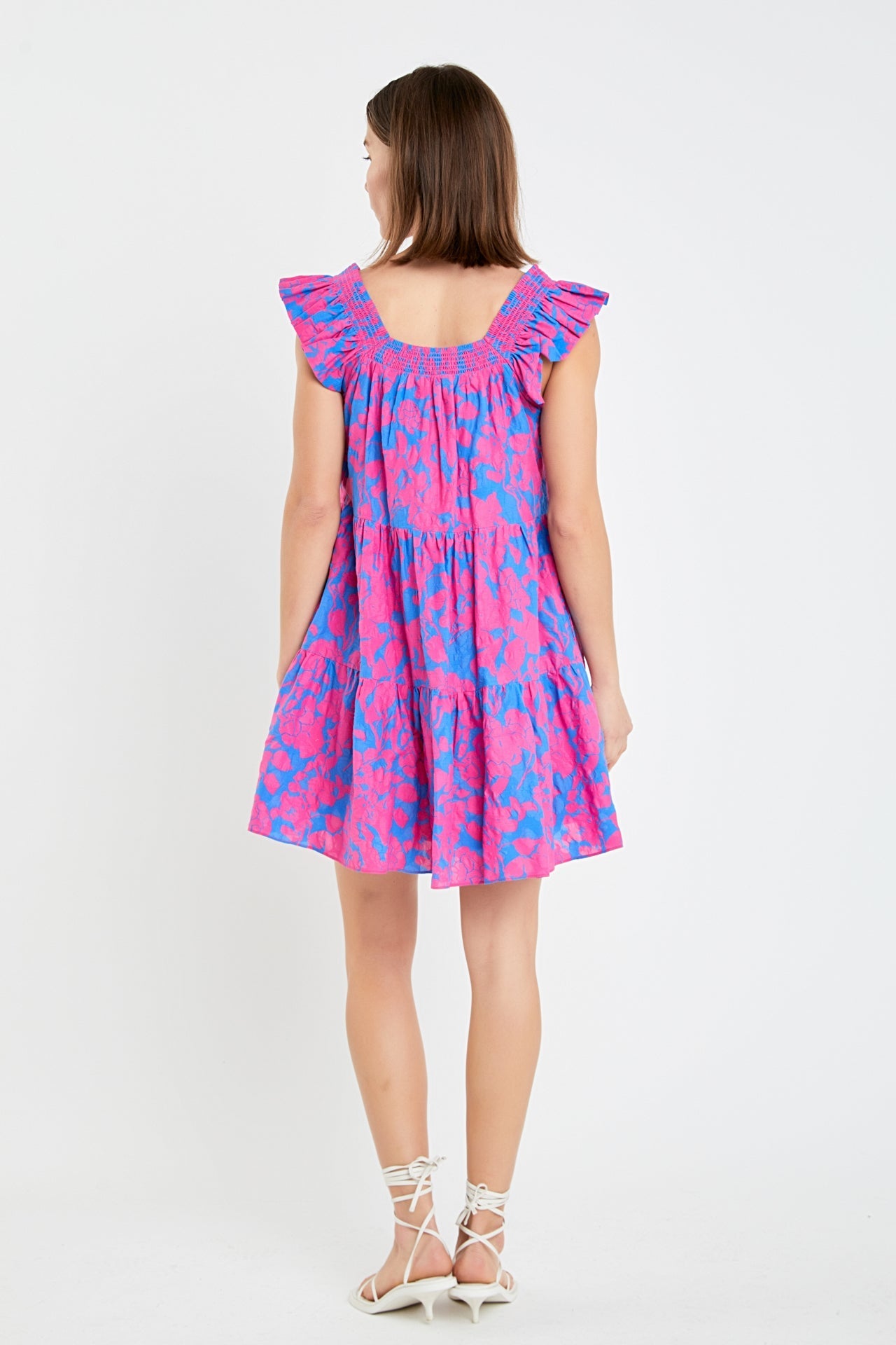 Floral Print Sleeveless Mini Dress
