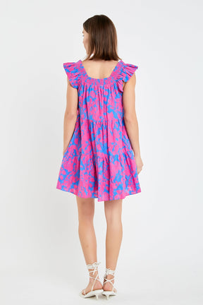 Floral Print Sleeveless Mini Dress