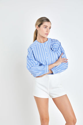 ENGLISH FACTORY - English Factory - Striped 3D Shirt - SHIRTS & BLOUSES available at Objectrare