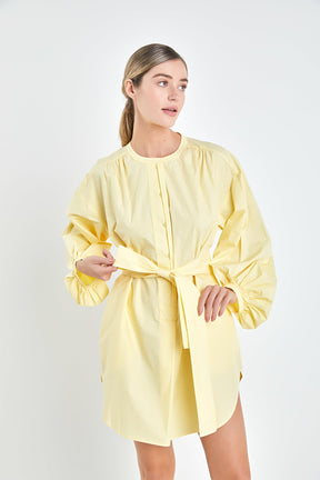 ENGLISH FACTORY - Billow Belted Mini Dress - DRESSES available at Objectrare