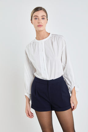 ENGLISH FACTORY - Billow Sleeve Top - TOPS available at Objectrare