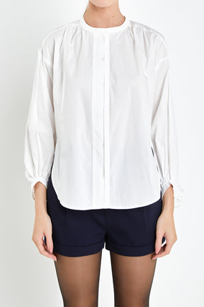 ENGLISH FACTORY - Billow Sleeve Top - TOPS available at Objectrare