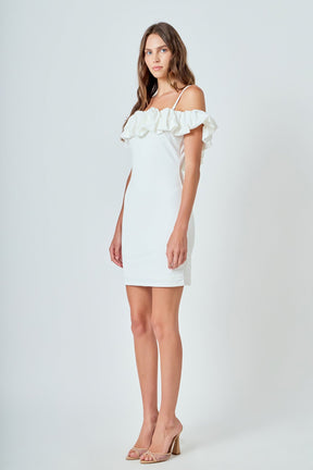 ENDLESS ROSE - Bubble Off Shoulder Mini Dress - DRESSES available at Objectrare