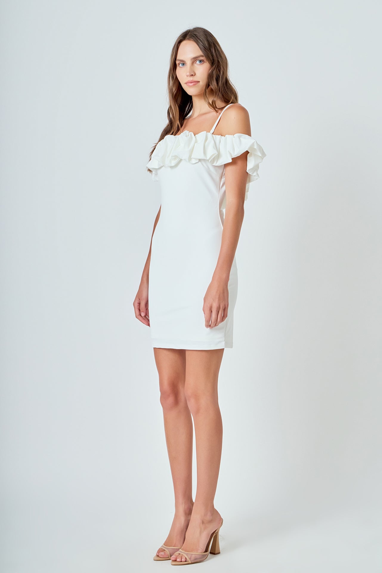 ENDLESS ROSE - Bubble Off Shoulder Mini Dress - DRESSES available at Objectrare