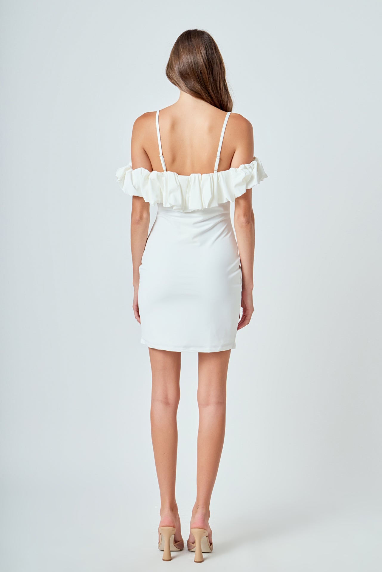 ENDLESS ROSE - Bubble Off Shoulder Mini Dress - DRESSES available at Objectrare