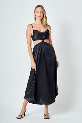 ENDLESS ROSE - Front Twist Maxi Dress - DRESSES available at Objectrare