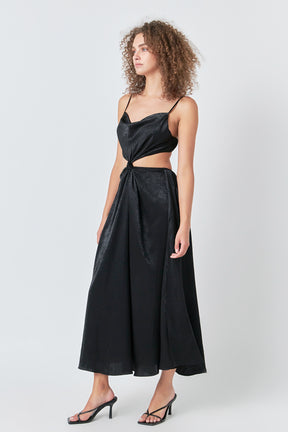 ENDLESS ROSE - Front Twist Maxi Dress - DRESSES available at Objectrare