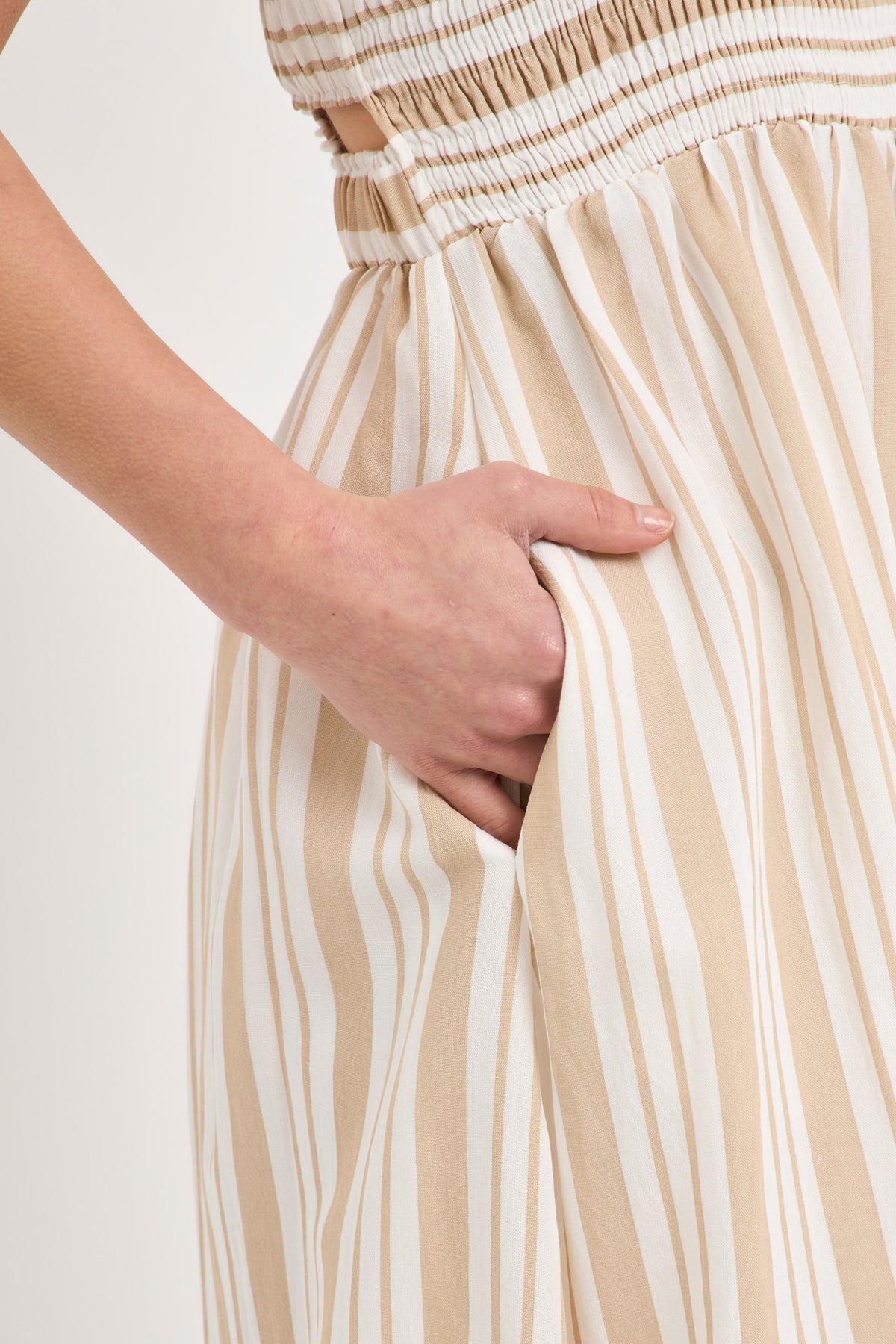 AFTER MARKET - After Market - Striped Smocked Dress with Open Back Straps - DRESSES available at Objectrare