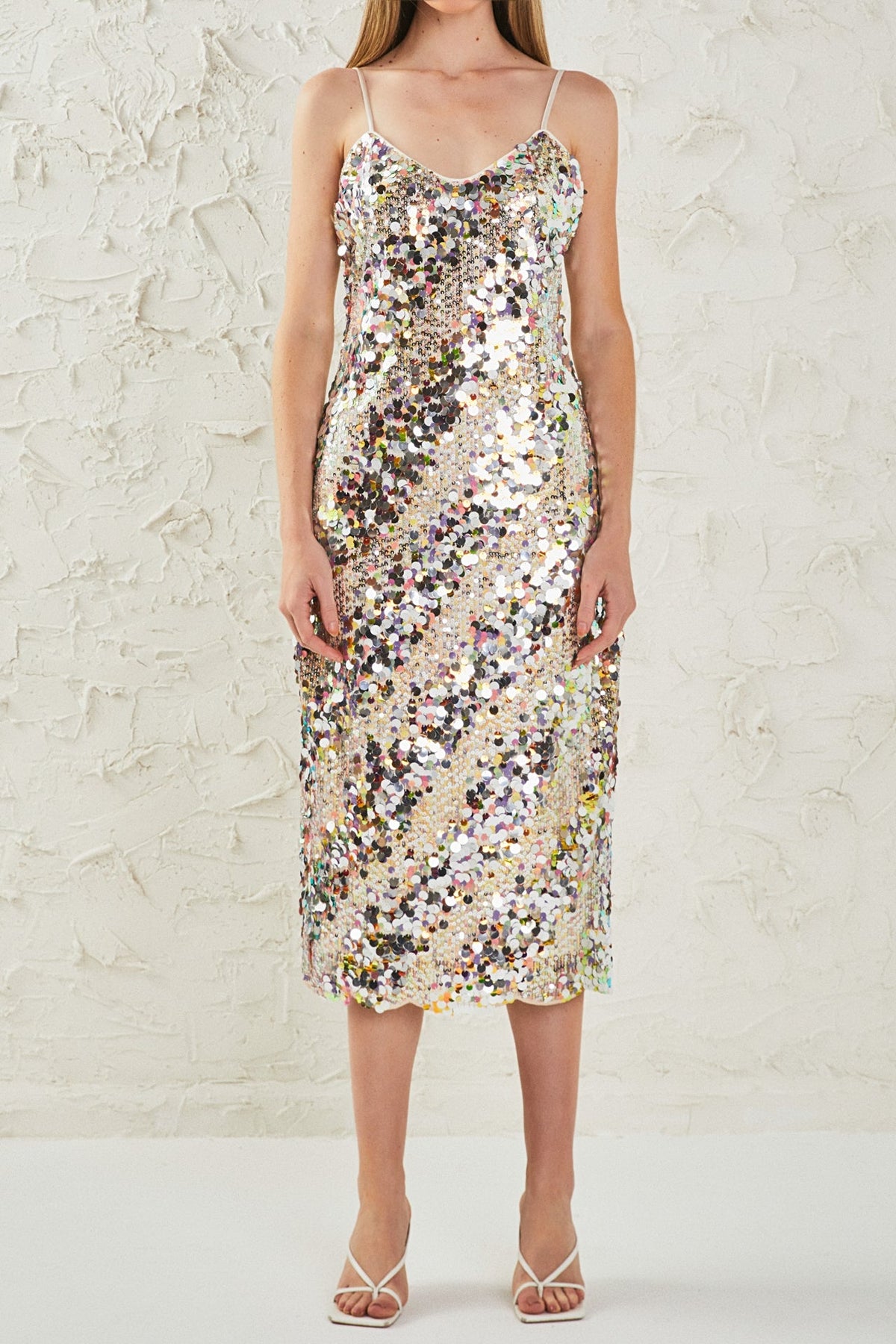 ENDLESS ROSE - Multi Color Sequins Dress - DRESSES available at Objectrare