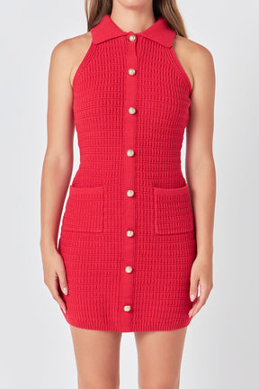 ENDLESS ROSE - Crochet Knit Dress - DRESSES available at Objectrare